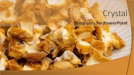  Presentation with meat - PPT layouts enhanced with pile-of-dried-conch-meat background and a yellow colored foreground