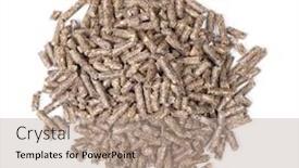  Presentation with food white - Beautiful PPT theme featuring pile-of-dry-grass-pellets backdrop and a coral colored foreground