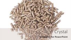  Presentation with dry - Colorful presentation theme enhanced with pile-of-dry-grass-pellets backdrop and a mint green colored foreground