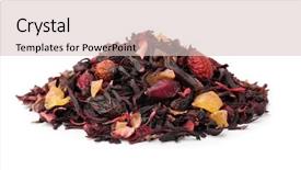 Presentation with herbal - PPT layouts enhanced with pile of dry herbal tea background and a lemonade colored foreground