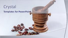  Presentation with rose hips - Beautiful slide set featuring pile of dry rose hips on a wooden table backdrop and a sky blue colored foreground