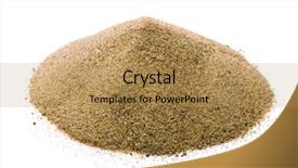  Presentation with white sand - Theme featuring pile of dry sand isolated background and a gold colored foreground