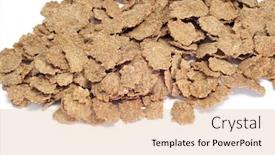  Presentation with fiber - Presentation having pile-of-fiber-flakes background and a coral colored foreground