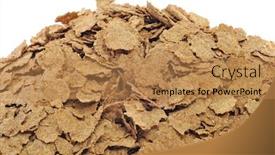  Presentation with fiber - Amazing PPT layouts having pile-of-fiber-flakes backdrop and a coral colored foreground