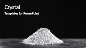  Presentation with flour - Audience pleasing PPT theme consisting of pile of flour on table backdrop and a black colored foreground