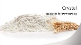  Presentation with flour - Audience pleasing slide deck consisting of pile of flour on white backdrop and a pink colored foreground