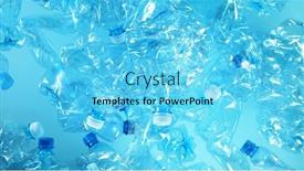  Presentation with plastic pollution - Colorful presentation enhanced with pile-of-flying-empty-plastic backdrop and a light blue colored foreground