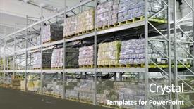  Presentation with distribution - Audience pleasing slides consisting of pile of food production stacked backdrop and a gray colored foreground