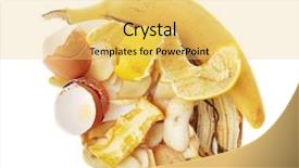 Presentation with food waste - Slides enhanced with pile of food waste background and a yellow colored foreground