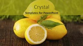  Presentation with lemons - Presentation theme enhanced with pile-of-fresh-lemons background and a gold colored foreground