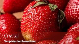  Presentation with provisions - Presentation theme with pile-of-fresh-ripe-red background and a crimson colored foreground