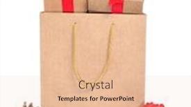  Presentation with pinecones - Audience pleasing slides consisting of pile-of-gifts backdrop and a lemonade colored foreground