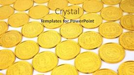  Presentation with gold - Presentation consisting of pile-of-gold-coins-background background and a  colored foreground