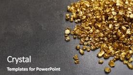  Presentation with gold nugget - Colorful theme enhanced with pile of gold nugget grains backdrop and a dark gray colored foreground