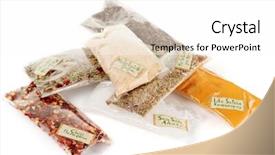  Presentation with greek - Cool new slide deck with pile of greek spices isolated with shadows backdrop and a white colored foreground