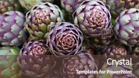  Presentation with purple green - Audience pleasing presentation theme consisting of pile of green and purple backdrop and a tawny brown colored foreground