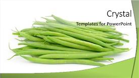  Presentation with french beans - PPT layouts consisting of pile of green french beans background and a  colored foreground