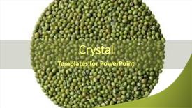  Presentation with green coffee beans - Slides having pile of green mung beans background and a tawny brown colored foreground