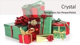  Presentation with red gold white - Presentation design featuring pile of green red background and a light gray colored foreground