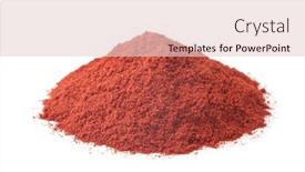  Presentation with pile - Presentation theme enhanced with pile-of-ground-paprika-isolated background and a lemonade colored foreground