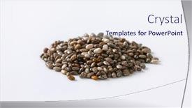  Presentation with seeds - PPT layouts having pile of healthy chia seeds background and a sky blue colored foreground
