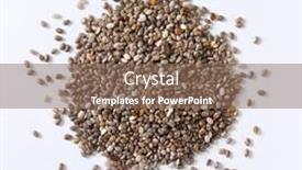  Presentation with seeds - PPT layouts featuring pile of healthy chia seeds background and a violet colored foreground