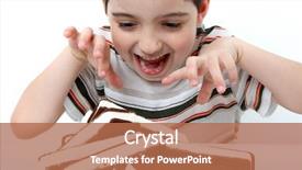  Presentation with ice cream - Audience pleasing presentation theme consisting of pile of ice cream sandwiches backdrop and a coral colored foreground