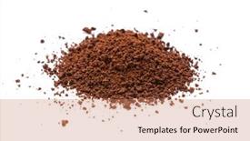  Presentation with coffee beans on a white - Slide deck having pile-of-instant-coffee background and a coral colored foreground