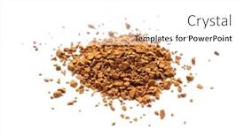  Presentation with pile - Presentation design featuring pile-of-instant-coffee background and a white colored foreground