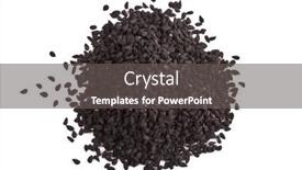  Presentation with pile - Cool new slides with pile-of-kalinji-spice-isolated backdrop and a dark gray colored foreground