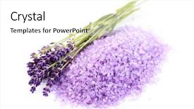  Presentation with lavender flowers - PPT theme having pile of lavender bath salt background and a  colored foreground