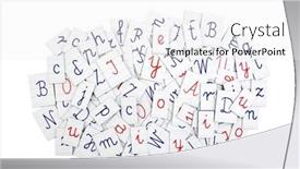  Presentation with white letters - PPT theme with pile-of-letters background and a  colored foreground