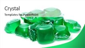  Presentation with laundry detergent - Beautiful PPT theme featuring pile of liquid laundry detergent backdrop and a white colored foreground