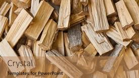  Presentation with cut - Theme enhanced with pile-of-logs-cut background and a coral colored foreground