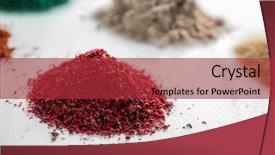  Presentation with powder - Beautiful presentation featuring pile of maqui berry powder backdrop and a red colored foreground
