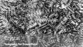  Presentation with inference - Audience pleasing PPT theme consisting of pile-of-metal-springs backdrop and a gray colored foreground