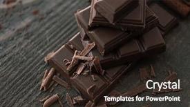  Presentation with chocolate milk - Amazing PPT layouts having pile of milk chocolate bars and cinnamon on old wooden background backdrop and a wine colored foreground