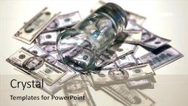  Presentation with slump - Presentation theme consisting of pile of miniature one background and a soft green colored foreground