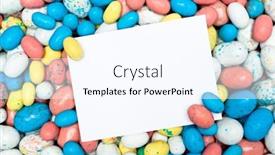  Presentation with invitation - Amazing slide deck having pile-of-mottled-chocolate-candy backdrop and a cool aqua colored foreground