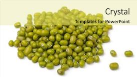  Presentation with pile - Cool new presentation theme with pile of mung beans isolated backdrop and a yellow colored foreground