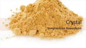  Presentation with powder - Colorful PPT theme enhanced with pile of mustard powder isolated backdrop and a yellow colored foreground