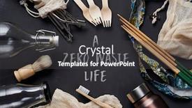  Presentation with waste glass - Presentation having pile-of-no-plastic-sustainable background and a dark gray colored foreground