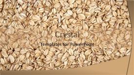  Presentation with oat - Presentation theme consisting of pile-of-oat-flakes-background background and a coral colored foreground