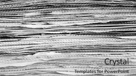  Presentation with old newspaper - Beautiful presentation design featuring pile of old newspaper paper backdrop and a light gray colored foreground