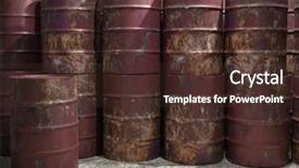  Presentation with metal corrosion - Slide deck having pile of old rusty metal background and a tawny brown colored foreground