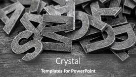  Presentation with letters - Colorful presentation theme enhanced with pile-of-old-vintage-wooden backdrop and a gray colored foreground