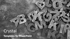  Presentation with letters - Audience pleasing slide deck consisting of pile-of-old-vintage-wooden backdrop and a  colored foreground