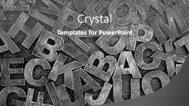  Presentation with letters - Amazing PPT theme having pile-of-old-vintage-wooden backdrop and a  colored foreground