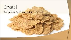  Presentation with organic - Slide deck with pile-of-organic-bran-flakes background and a blonde colored foreground