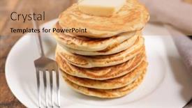 Presentation with pancake - Cool new presentation with pile-of-pancake-with-butter backdrop and a coral colored foreground